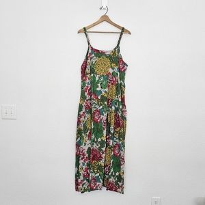 Oversized Tiered Bohemian Dress with Adjustable Straps Size XXL